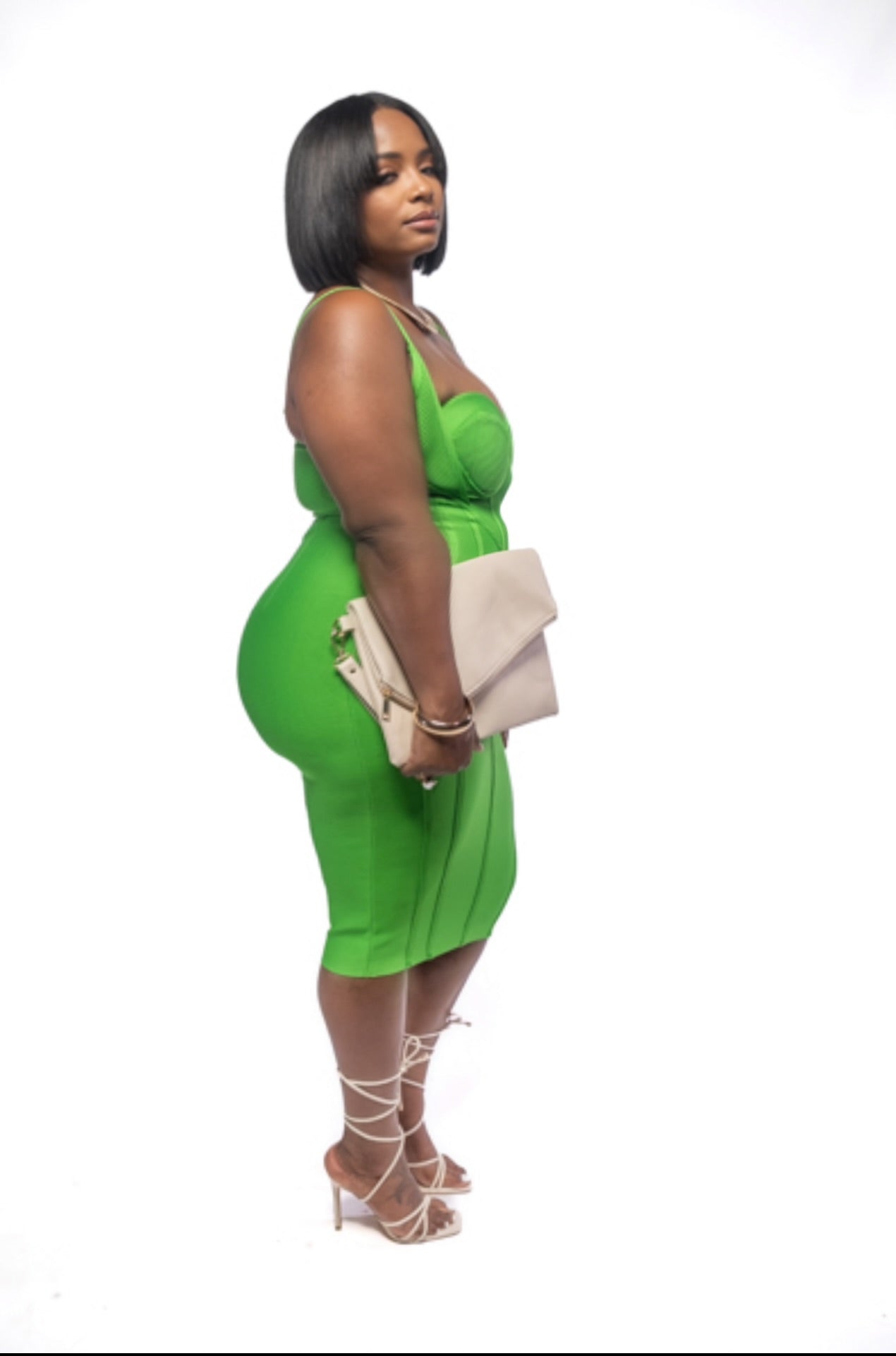 Kelly Green Bandage Midi Dress– EmpowHER Wardrobe