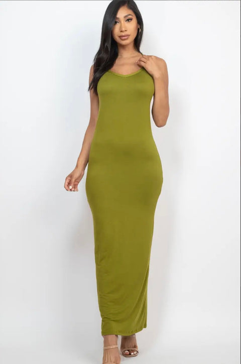 “Mia's” Racer Back Maxi Dress