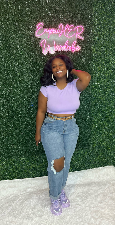 The Kaleah”  Cap sleeve Crop Top