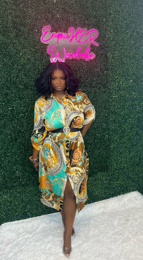 "The Versace Versace" Shirt Dress