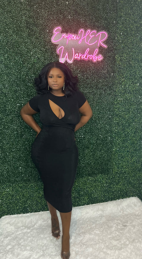 The Priscilla” Short Sleeve Midi Dress