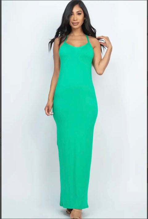 “Mia's” Racer Back Maxi Dress