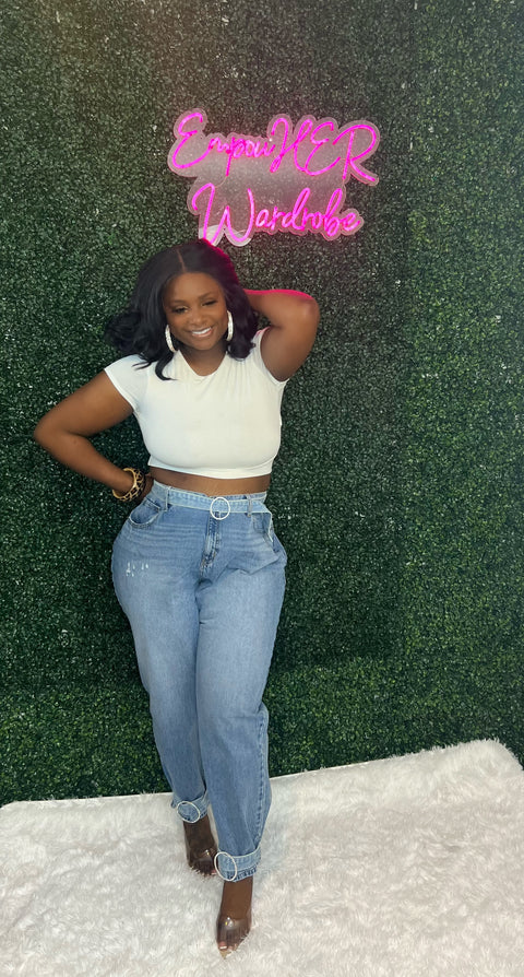 The Kaleah”  Cap sleeve Crop Top