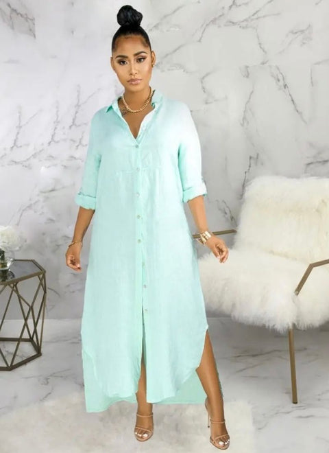 "The Toya" Shirt Dress